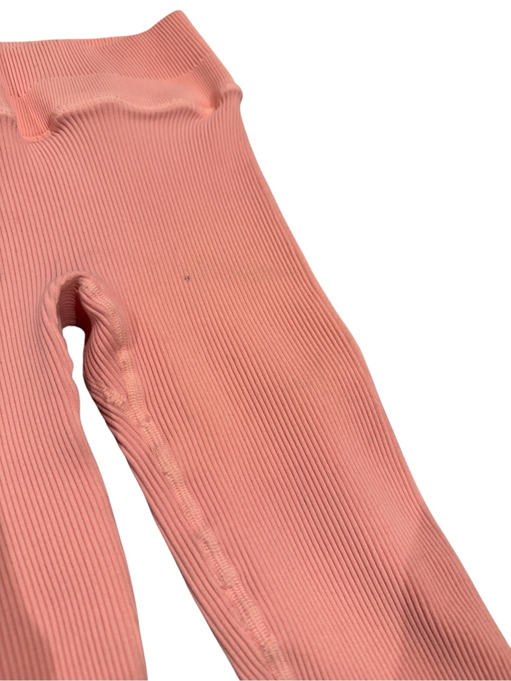 NUX Pink Coral Ribbed Leggings in Size Large - Picture 7 of 12